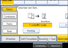 Schermafbeelding bedieningspaneel