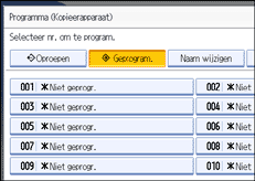 Schermafbeelding bedieningspaneel