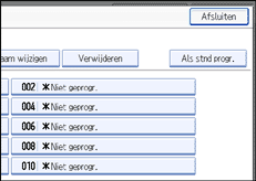 Schermafbeelding bedieningspaneel