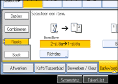 Schermafbeelding bedieningspaneel
