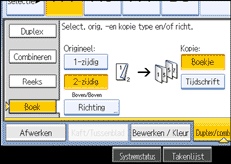 Schermafbeelding bedieningspaneel