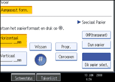 Schermafbeelding bedieningspaneel