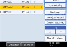 Schermafbeelding bedieningspaneel