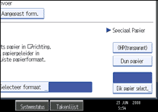 Schermafbeelding bedieningspaneel