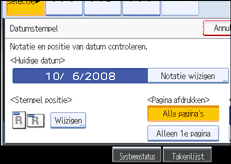 Schermafbeelding bedieningspaneel