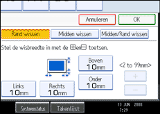 Schermafbeelding bedieningspaneel