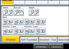 Schermafbeelding bedieningspaneel