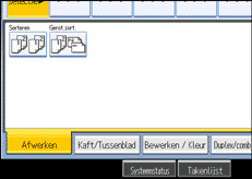 Schermafbeelding bedieningspaneel