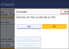 Schermafbeelding Bedieningspaneel