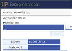 Schermafbeelding Bedieningspaneel
