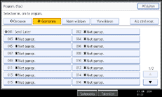Schermafbeelding Bedieningspaneel