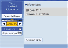 Schermafbeelding Bedieningspaneel