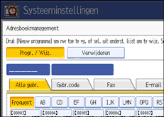 Schermafbeelding Bedieningspaneel
