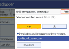 Schermafbeelding Bedieningspaneel