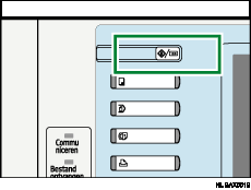 Afbeelding van de toets Gebruikersinstellingen/Teller