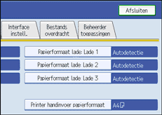 Schermafbeelding Bedieningspaneel