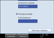Schermafbeelding Bedieningspaneel