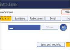 Schermafbeelding Bedieningspaneel