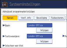 Schermafbeelding Bedieningspaneel
