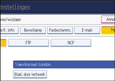 Schermafbeelding Bedieningspaneel