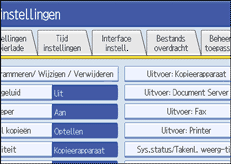 Schermafbeelding Bedieningspaneel