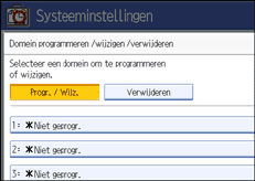 Schermafbeelding Bedieningspaneel