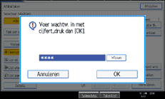 Illustratie scherm bedieningspaneel