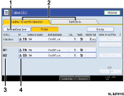 Genummerde callout-illustratie schermillustratie bedieningspaneel