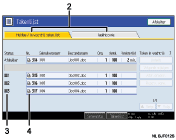 Genummerde callout-illustratie schermillustratie bedieningspaneel