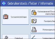 Illustratie scherm bedieningspaneel