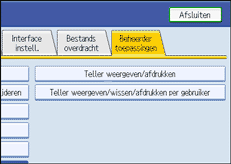 Schermafbeelding Bedieningspaneel