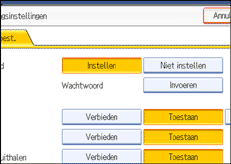 Schermafbeelding Bedieningspaneel