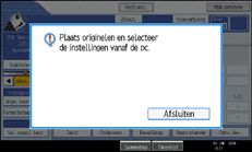 Schermafbeelding Bedieningspaneel