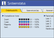 Schermafbeelding Bedieningspaneel