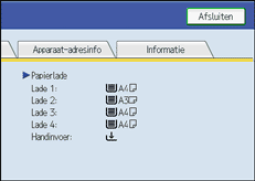 Schermafbeelding Bedieningspaneel