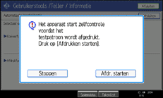 Schermafbeelding Bedieningspaneel