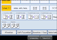 Schermafbeelding Bedieningspaneel