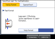 Illustrasjon av skjermpanelet
