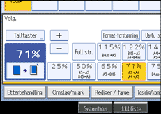 Illustrasjon av skjermpanelet