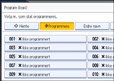Illustrasjon av skjermpanelet