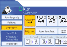 Illustrasjon av skjermpanelet