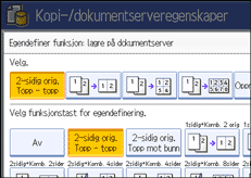 Illustrasjon av skjermpanelet