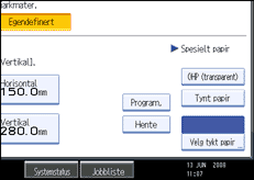 Illustrasjon av skjermpanelet