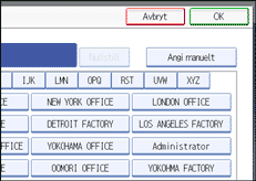 Illustrasjon av skjermpanelet