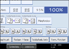 Illustrasjon av skjermpanelet