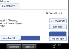 Illustrasjon av skjermpanelet