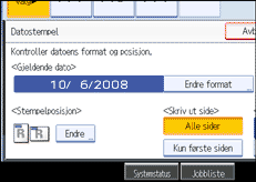 Illustrasjon av skjermpanelet