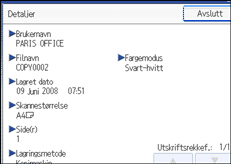 Illustrasjon av skjermpanelet