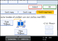 Illustrasjon av skjermpanelet