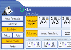 Illustrasjon av skjermpanelet